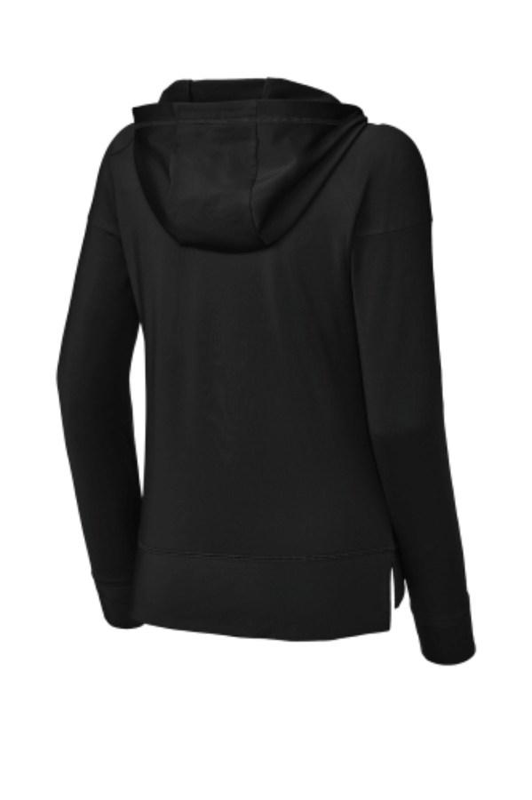 Sport-Tek Women's Sport-Wick Stretch 1/2-Zip Hoodie Feature Close-up