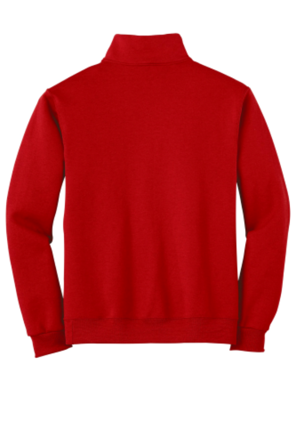 Jerzees NuBlend 1/4-Zip Cadet Collar Sweatshirt Feature Close-up