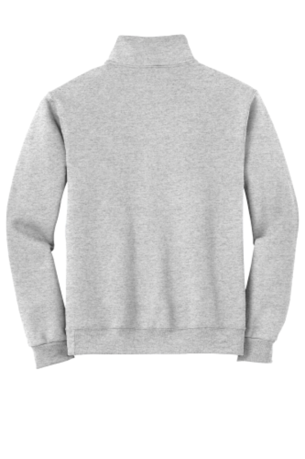 Jerzees NuBlend 1/4-Zip Cadet Collar Sweatshirt Close Up Detail