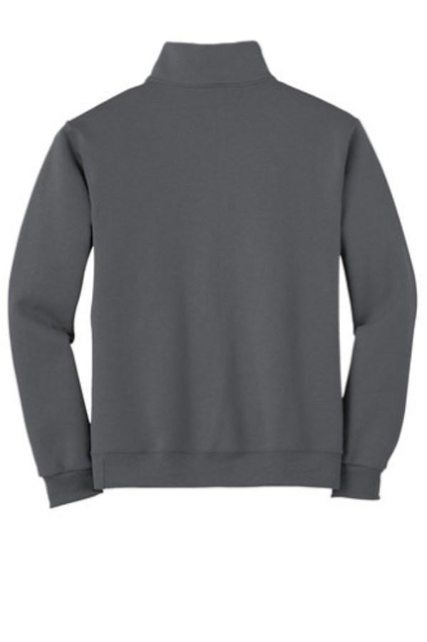 Jerzees NuBlend 1/4-Zip Cadet Collar Sweatshirt Feature Close-up