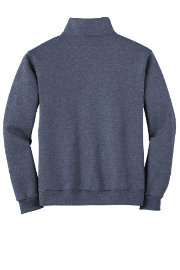 Jerzees NuBlend 1/4-Zip Cadet Collar Sweatshirt Close Up Detail