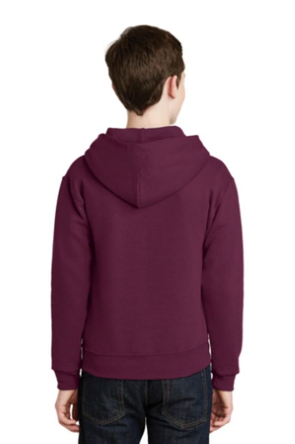Jerzees Youth NuBlend Pullover Hooded Sweatshirt Perspective View