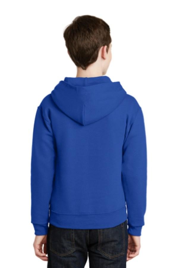 Jerzees Youth NuBlend Pullover Hooded Sweatshirt Close Up Detail