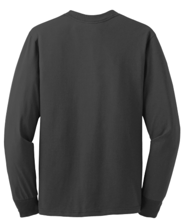 Jerzees Dri-Power 50/50 Cotton/Poly Long Sleeve T-Shirt Close Up Detail
