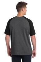 Sport-Tek PosiCharge Tri-Blend Wicking Raglan Tee Feature Close-up
