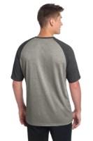 Sport-Tek PosiCharge Tri-Blend Wicking Raglan Tee Close Up Detail