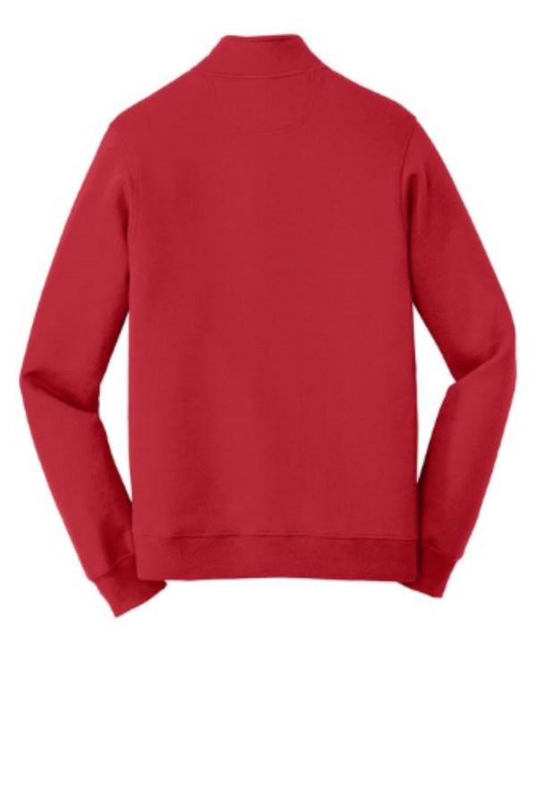 Port & Co Fan Favorite Fleece 1/4-Zip Pullover Sweatshirt Perspective View