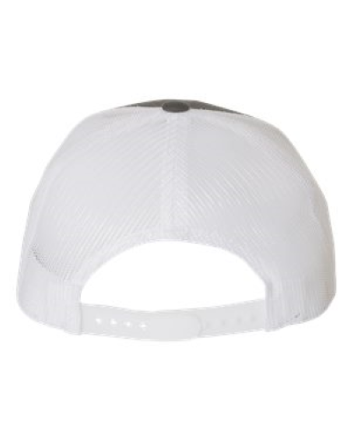 YP Classics Five-Panel Retro Trucker Cap Feature Close-up