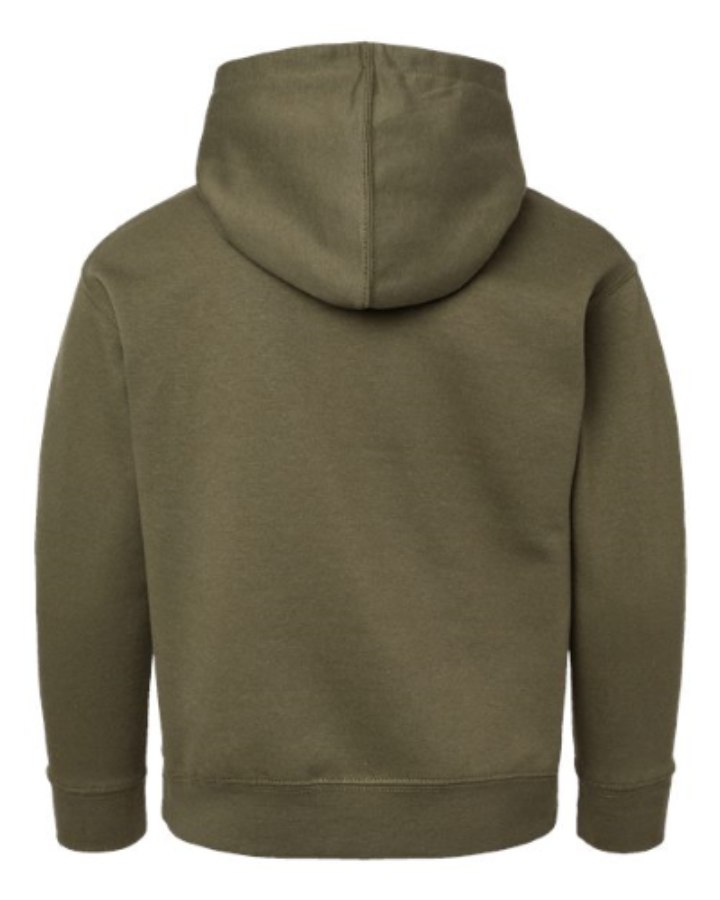 LAT Youth Fleece Hoodie Sweatshirt Feature Close-up