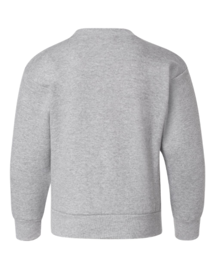 Hanes Youth EcoSmart Crewneck Sweatshirt Close Up Detail