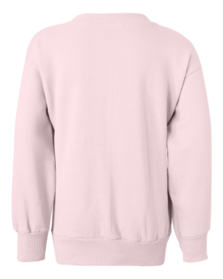 Hanes Youth EcoSmart Crewneck Sweatshirt Additional Angle