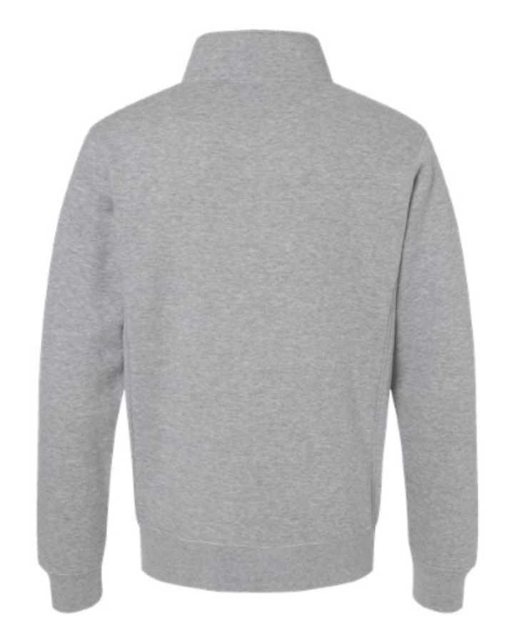 J. America Unisex Heavyweight Fleece Quarter-Zip Sweatshirt Close Up Detail