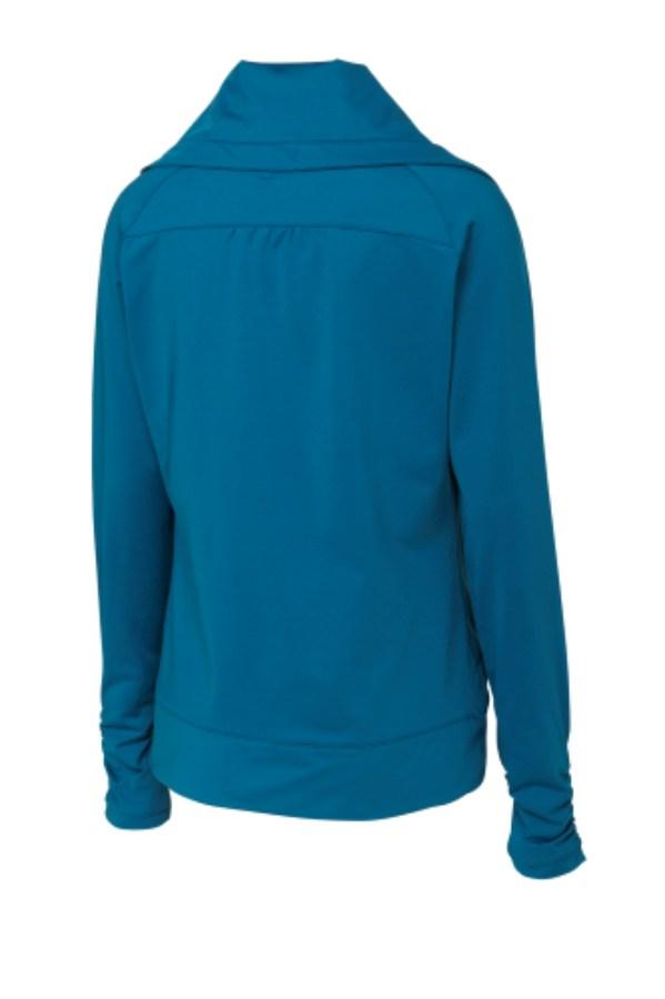 Sport-Tek Women's Sport-Wick Stretch Full-Zip Jacket Feature Close-up