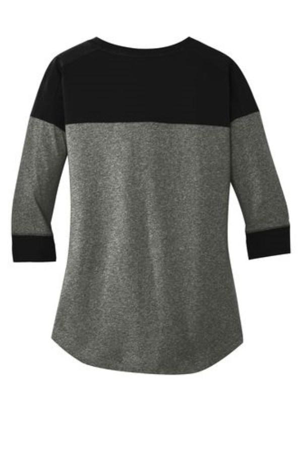New Era Women's Heritage Blend 3/4-Sleeve Baseball Raglan Tee Perspective View