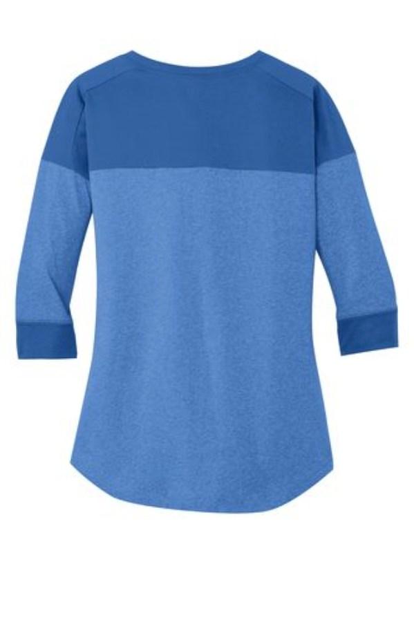 New Era Women's Heritage Blend 3/4-Sleeve Baseball Raglan Tee Feature Close-up