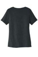 BELLA+CANVAS Women's Relaxed Heather CVC V-Neck Tee Feature Close-up
