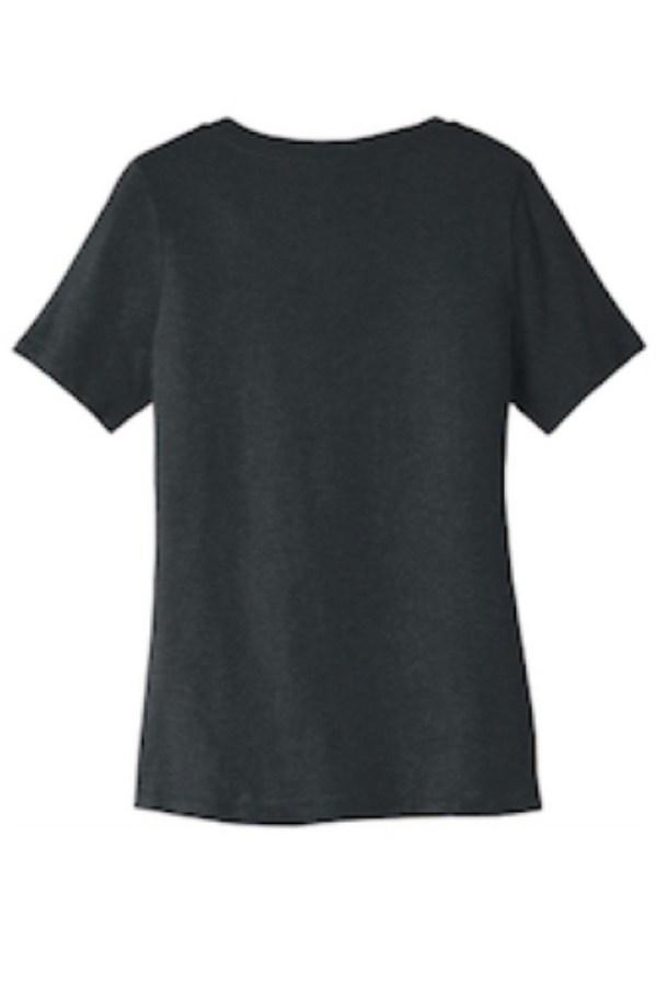 BELLA+CANVAS Women's Relaxed Heather CVC V-Neck Tee Feature Close-up
