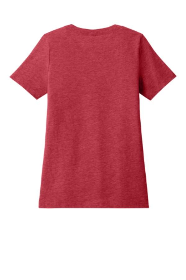 BELLA+CANVAS Women's Relaxed Heather CVC V-Neck Tee Perspective View
