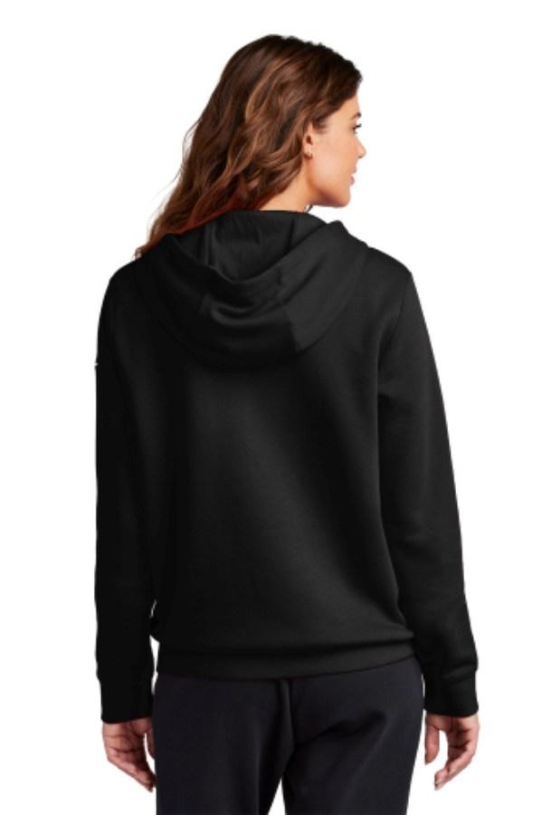 Nike Women's Club Fleece Sleeve Swoosh Full-Zip Hoodie Close Up Detail