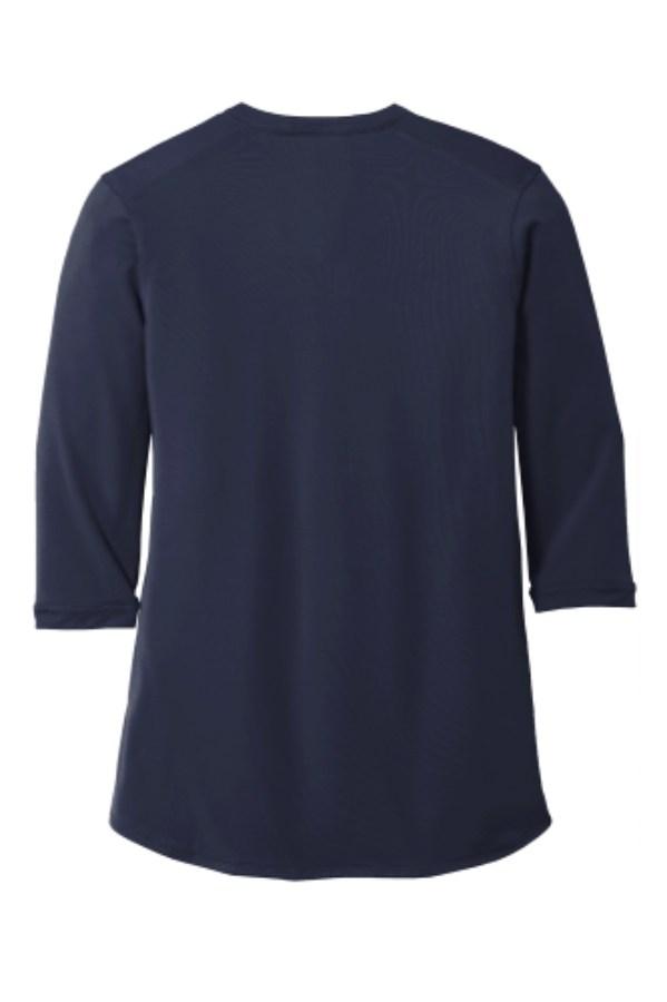 Port Authority Women's UV Choice Pique Henley Close Up Detail