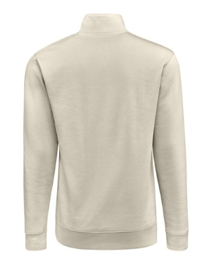 J. America Unisex BTB Fleece Quarter-Zip Sweatshirt Close Up Detail