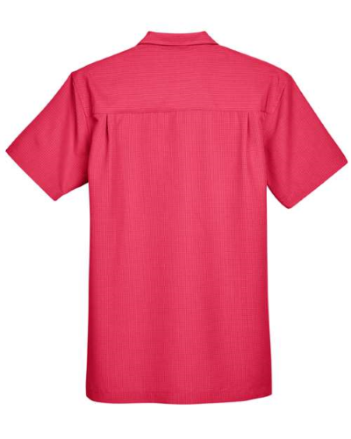 Harriton Men's Barbados Textured Camp Shirt Perspective View