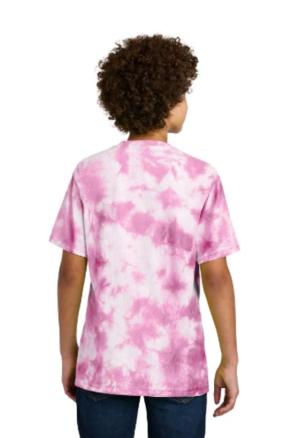 Port & Company Youth Crystal Tie-Dye Tee Feature Close-up