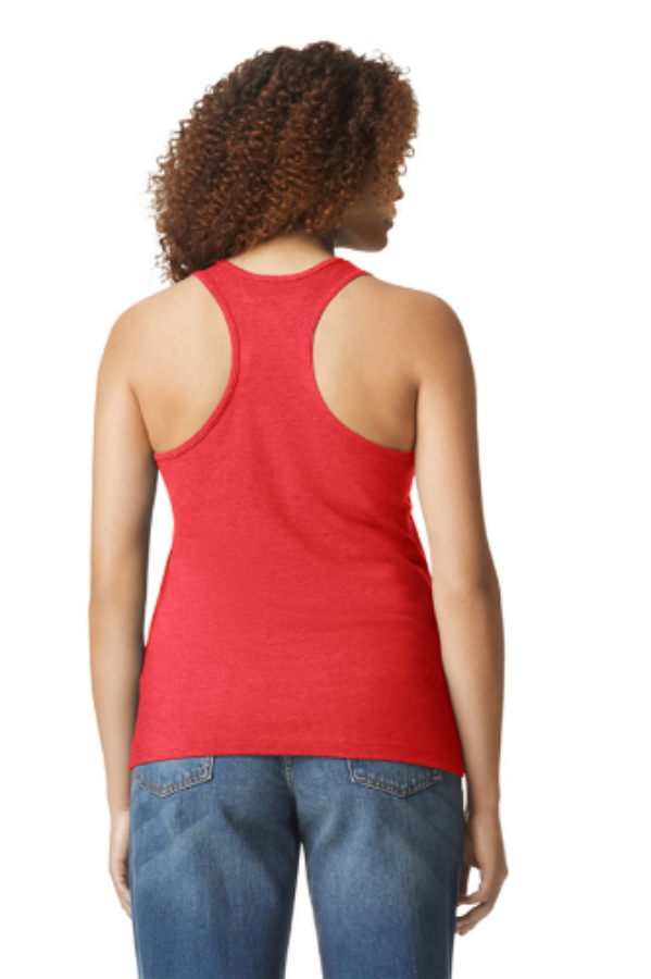 Gildan Softstyle Women's CVC Racerback Tank Feature Close-up