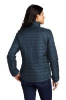 Women's Packable Puffy Jacket Close Up Detail
