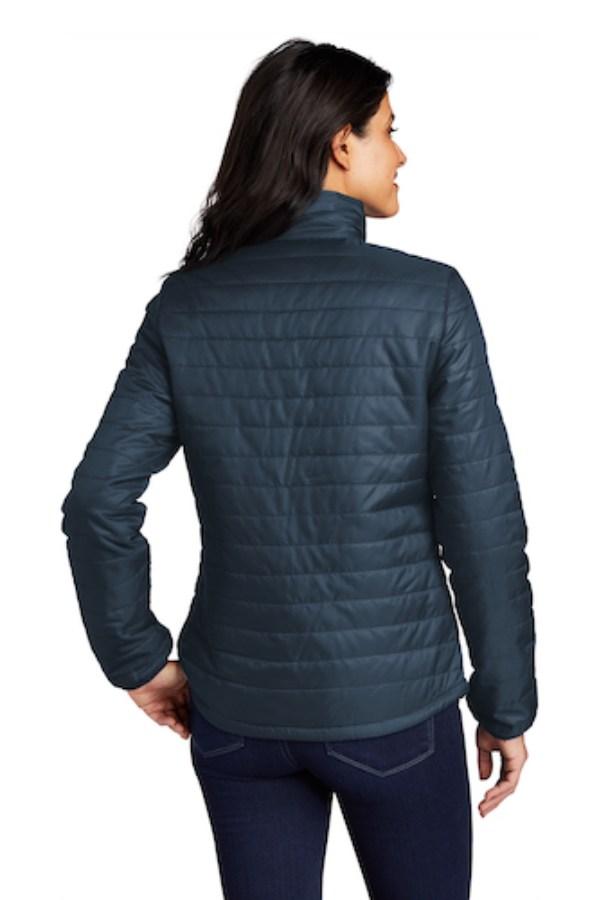 Women's Packable Puffy Jacket Close Up Detail