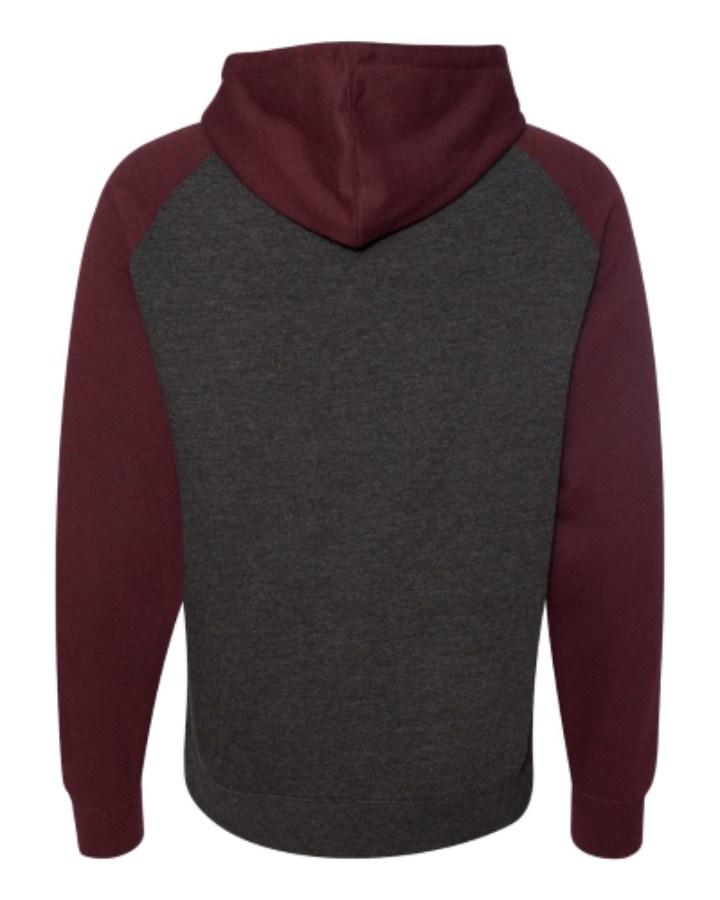 Independent Trading Co. Raglan Hooded Sweatshirt Perspective View