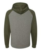 Independent Trading Co. Raglan Hooded Sweatshirt Feature Close-up