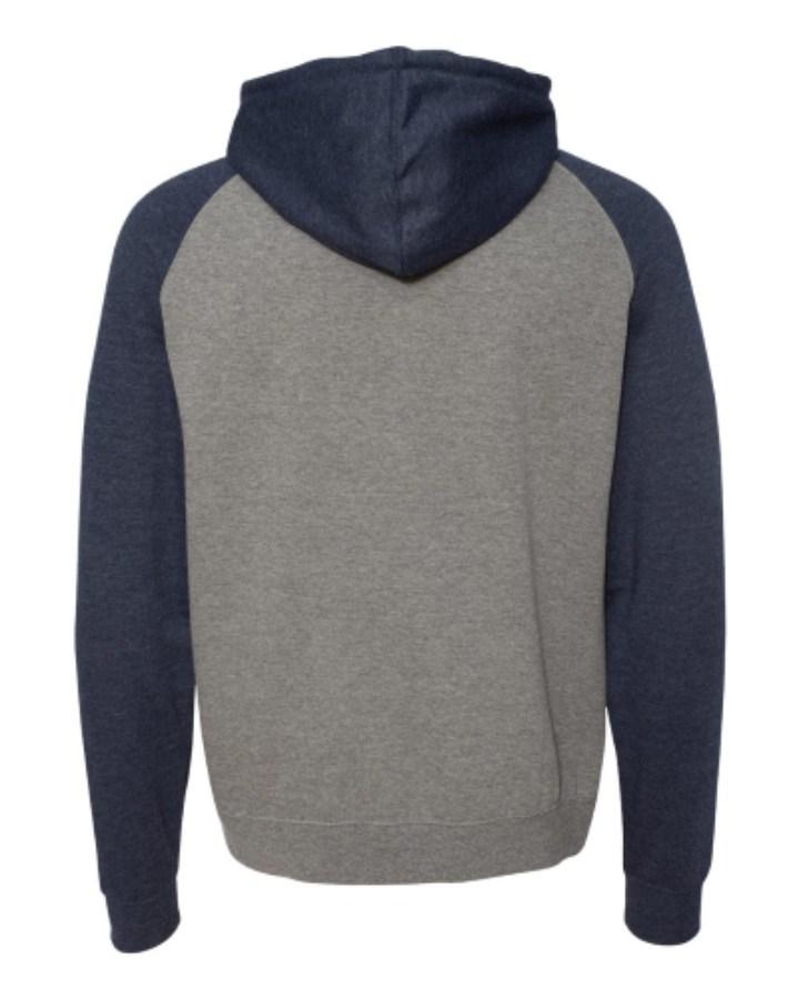 Independent Trading Co. Raglan Hooded Sweatshirt Close Up Detail