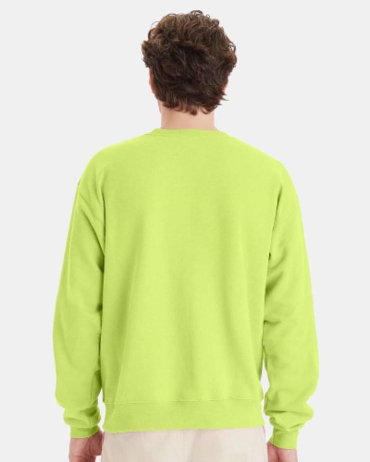 Hanes Ecosmart Crewneck Sweatshirt Close Up Detail