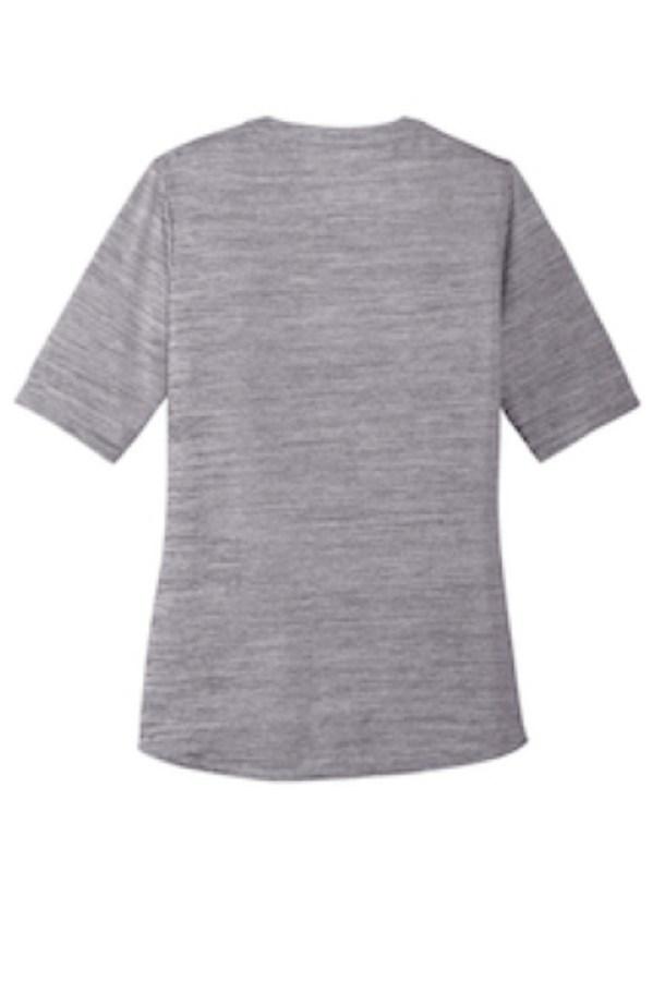 Port Authority Women's Stretch Heather Open Neck Top Perspective View