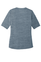 Port Authority Women's Stretch Heather Open Neck Top Feature Close-up
