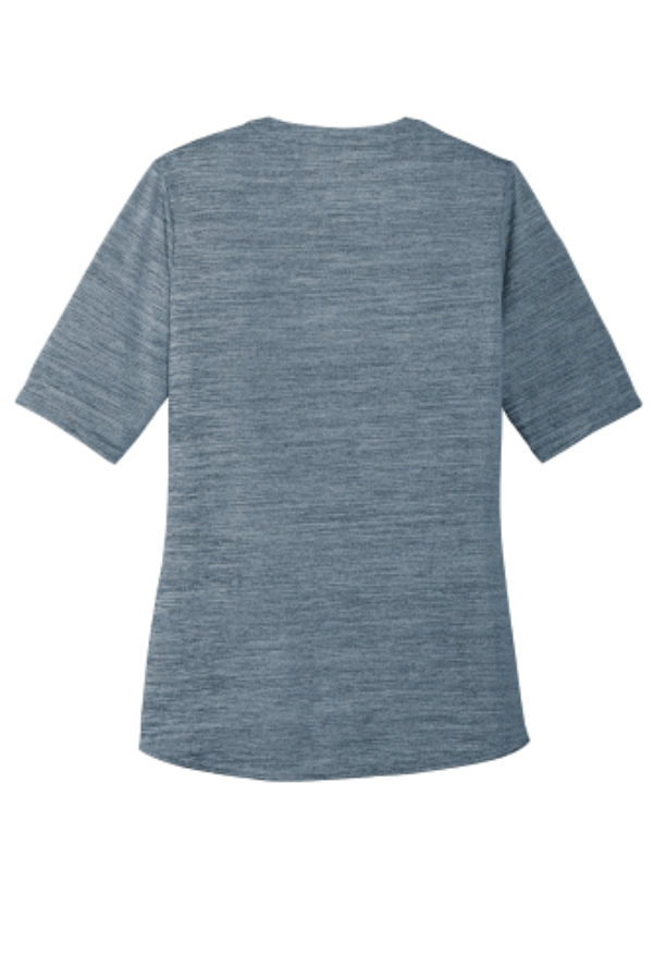 Port Authority Women's Stretch Heather Open Neck Top Feature Close-up