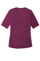 Port Authority Women's Stretch Heather Open Neck Top Close Up Detail