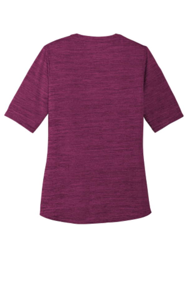Port Authority Women's Stretch Heather Open Neck Top Close Up Detail