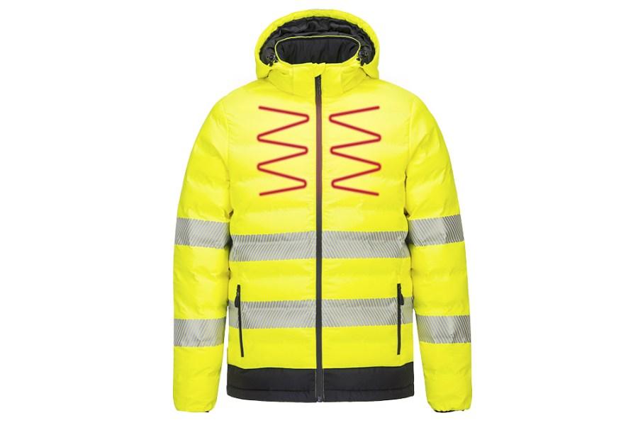 Picture of Portwest Hi-Vis Ultrasonic Heated Tunnel Jacket