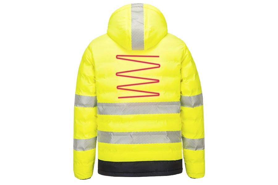Picture of Portwest Hi-Vis Ultrasonic Heated Tunnel Jacket
