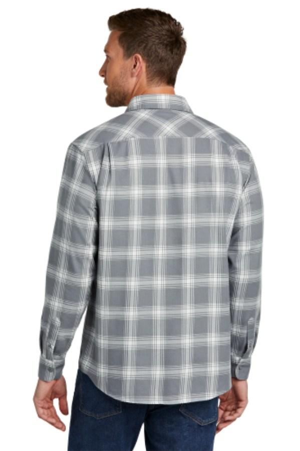 Port Authority Plaid Flannel Shirt Perspective View