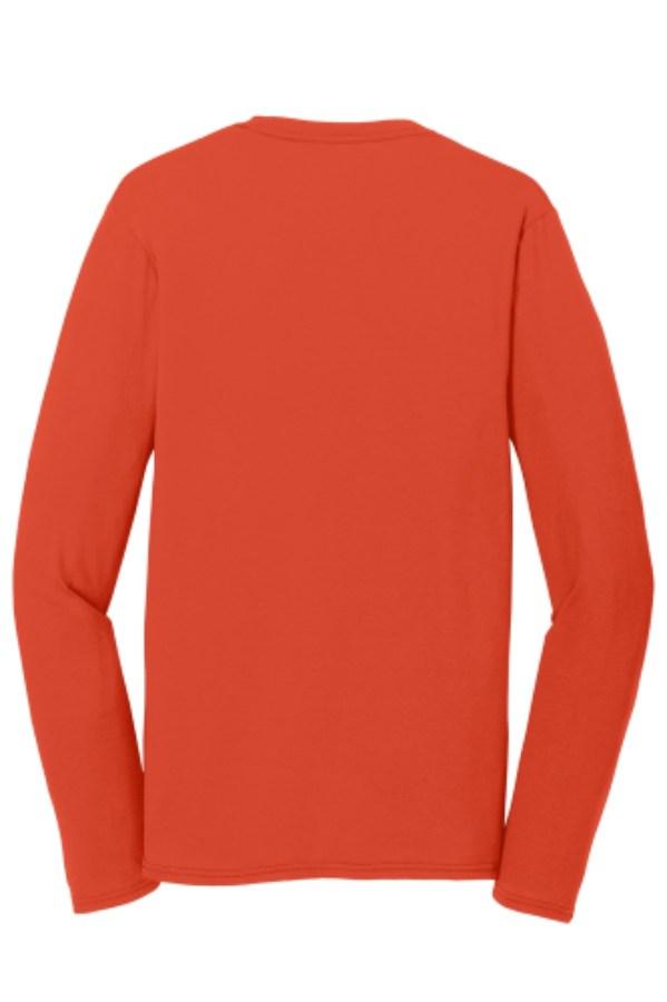 Port & Company Long Sleeve Performance Blend Tee Feature Close-up