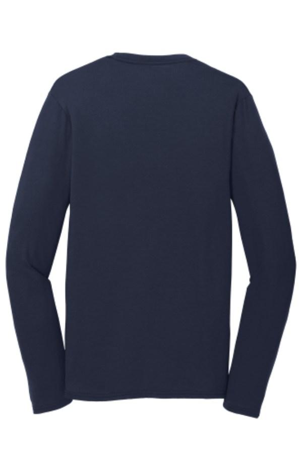 Port & Company Long Sleeve Performance Blend Tee Close Up Detail