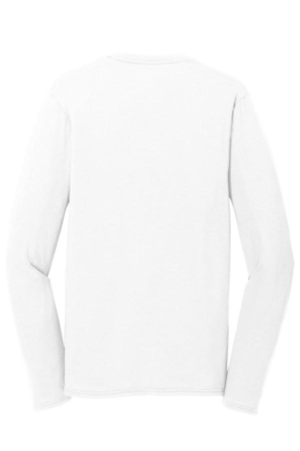 Port & Company Long Sleeve Performance Blend Tee Close Up Detail