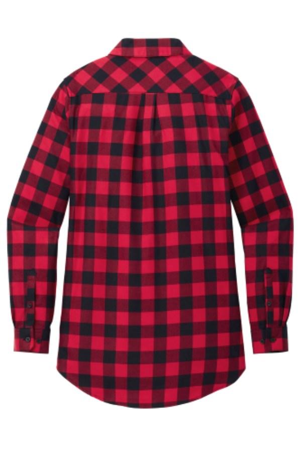Port Authority Women's Plaid Flannel Tunic Perspective View