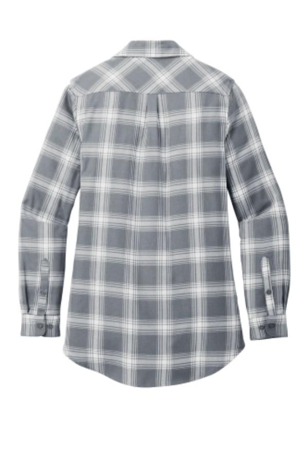 Port Authority Women's Plaid Flannel Tunic Feature Close-up
