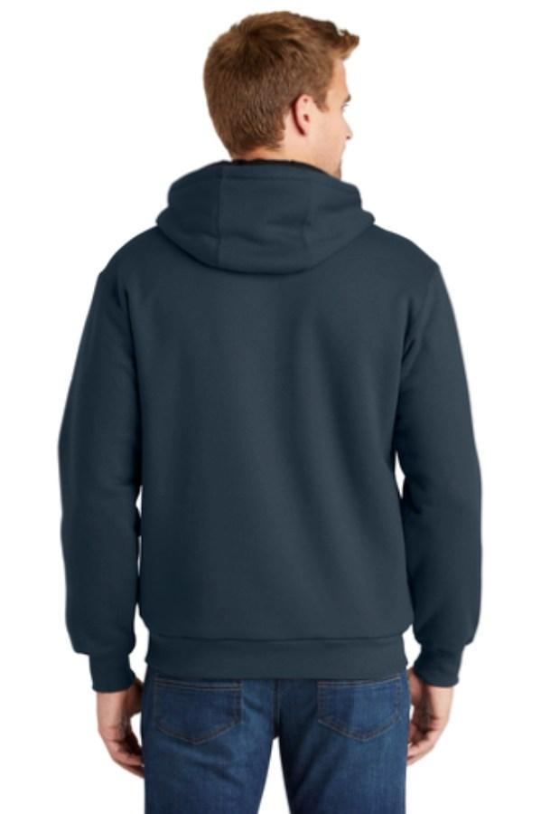 CornerStone Heavyweight Full-Zip Hooded Sweatshirt with Thermal Lining Perspective View