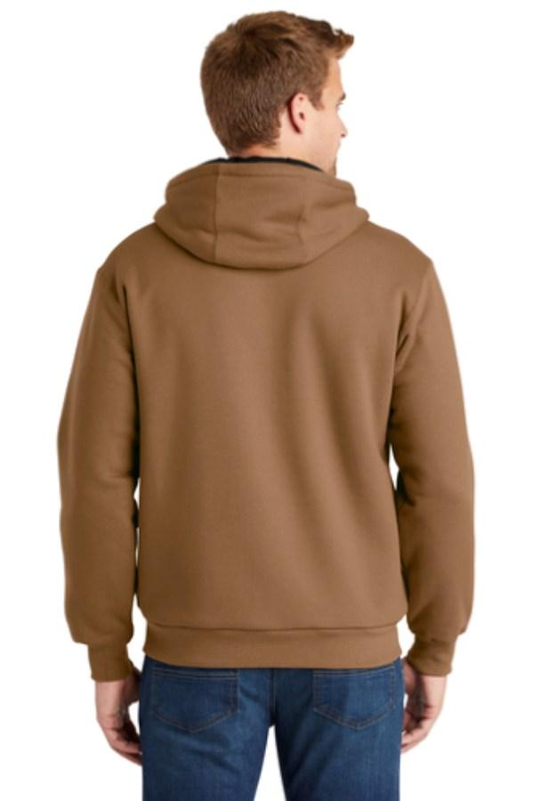 CornerStone Heavyweight Full-Zip Hooded Sweatshirt with Thermal Lining Close Up Detail