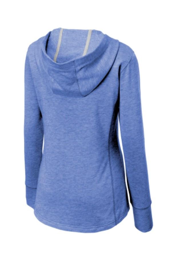 Sport-Tek Women's Tri-Blend Hooded Pullover Close Up Detail